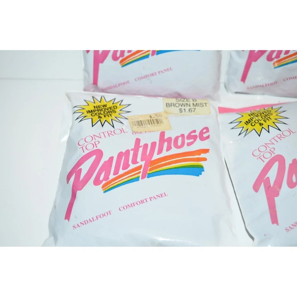 Vtg Kmart Pantyhose‎ Panty Hose Lot Sz B Brown Mist packages props 80's 90's Y2K